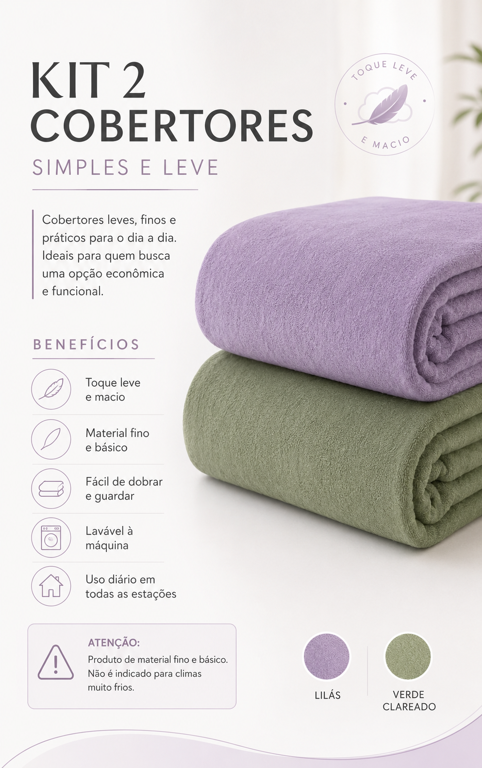 Kit Duplo Cobertores - Amara Exclusive