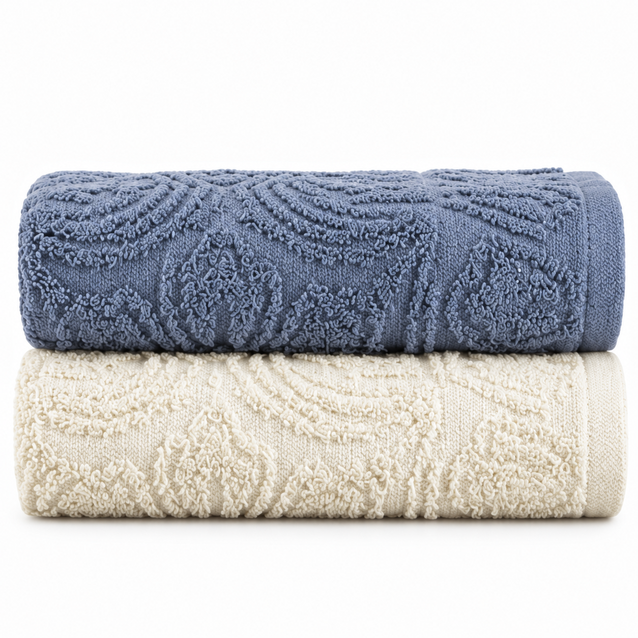 Kit Toalhas Premium Bummes – Azul Acinzentado & Marfim